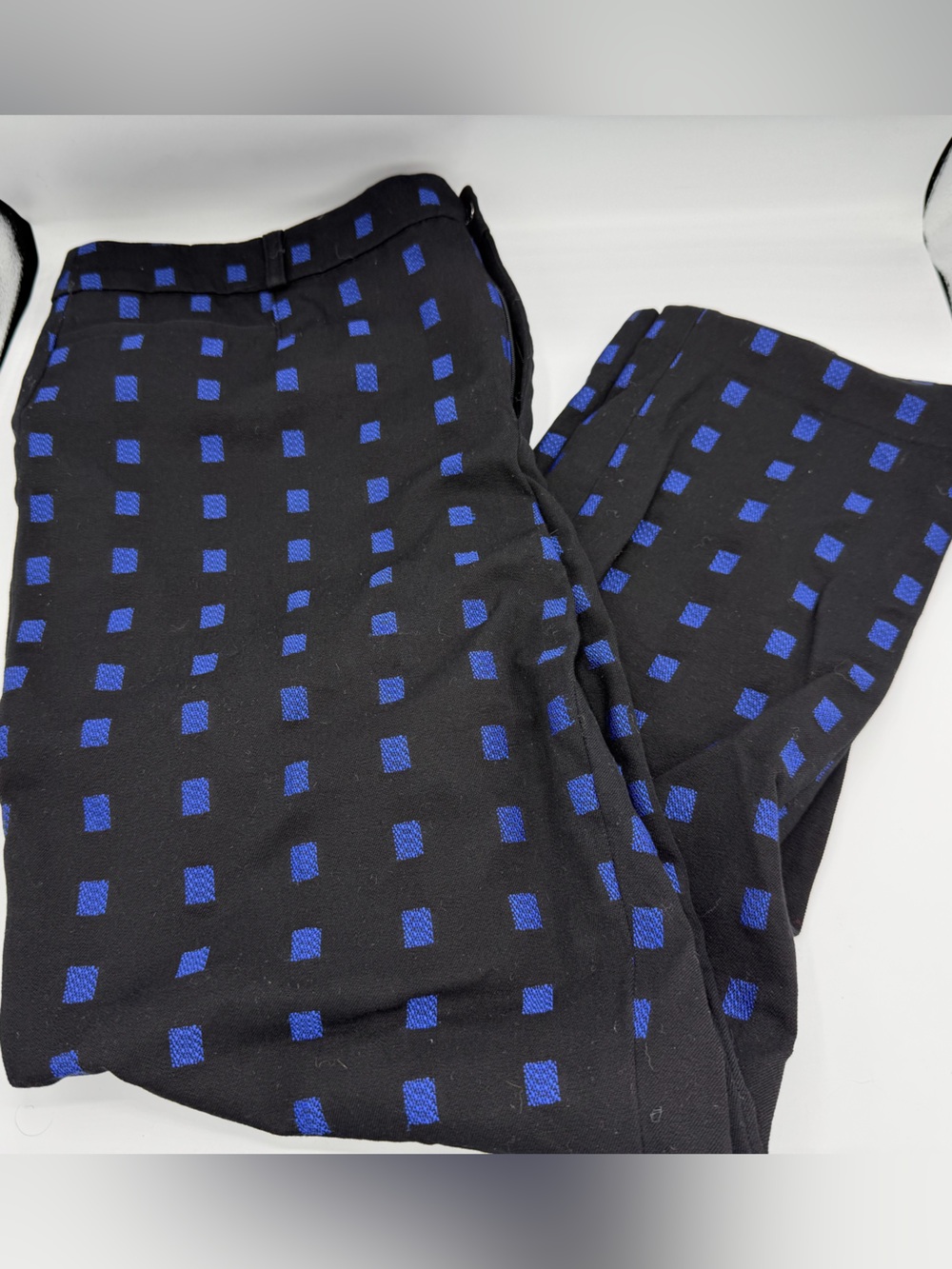 Banana Republic Sloan Fit Size 10 Black Blue Geometric Stretch Pants